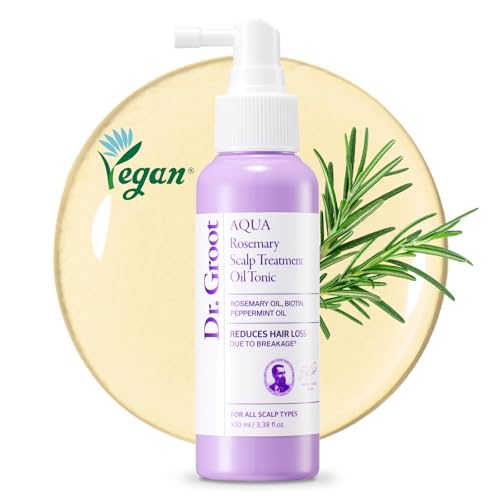 Dr.groot Rosemary Mint Oil Tonic for Hair Growth with Biotin, Hyaluronic Acid, Thickening & Scalp Nourishing. Korean Haircare. Sulfate-Free, Silicon-Free, Paraben-Free (3.38 fl oz/ 100ml)