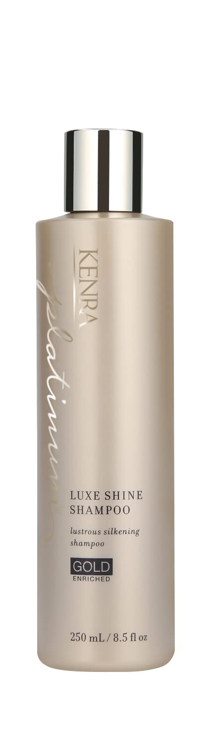 Kenra Professional Platinum Luxe Shine Shampoo | Gold Enriched | Lustrous Silkening Shampoo | Transforms Dull And Lifeless Strands To Glamorous And Full-Bodied Hair | All Hair Types | 8.5 fl. Oz