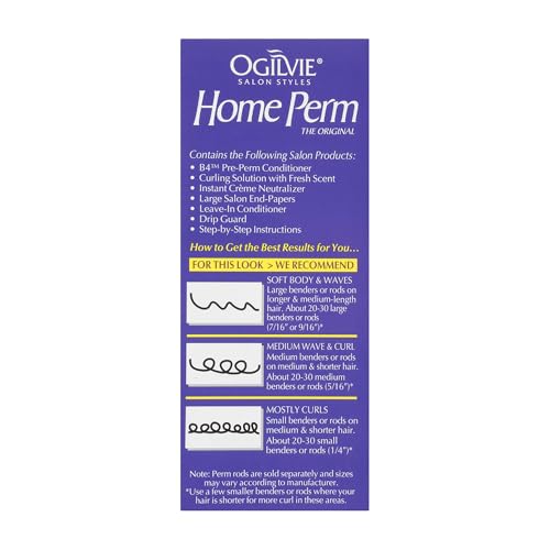 Ogilvie Salon Styles Home Perm The Original - For Color Treated, Thin, or Delicate Hair - 4 pc