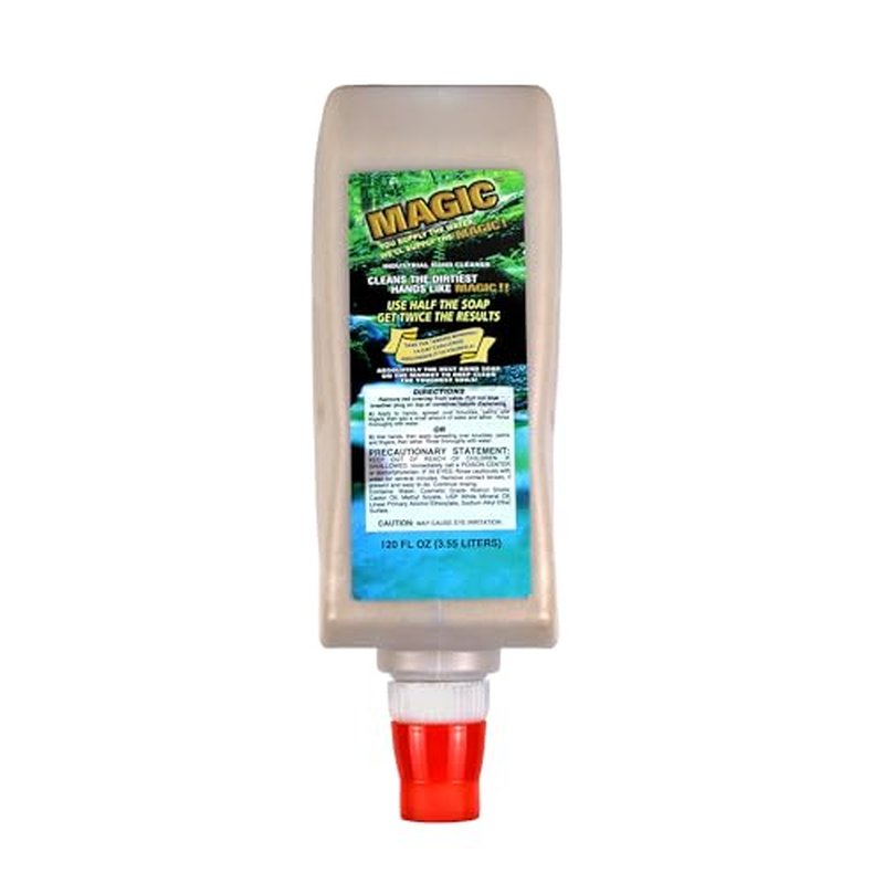 Zenex Magic Hand Soap - Industrial Hand Cleaner for Auto Mechanics | Shop Soap | Walnut Shell Scrubbers to Remove Grease, Oil, Ink & Paint | Moisturizing Ingredients | 3.55 L (1 Pack)