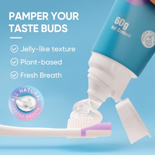 BodyAccel Tongue Cleaner Gel with Tongue Brush ? Fresh Breath Oral Care Kit ? Tongue Scraper Gel Set for Bad Breath Removal, Maintain Oral Health