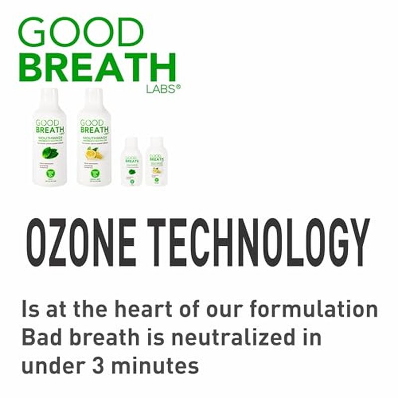 Goodbreath Mouthwash - Mint Mouth Rinse for Chronic Halitosis - New Ozone Technology Oral Rinse - Halitosis Treatment & Bad Breath Neutralizer - Mouthwash for Gum Diseases - Alcohol-Free | 3 Pack