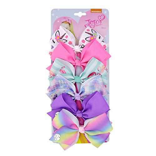 JOJO SIWA 12pcs Hair Bows Clips for Girls (2 Set) - 5 Inches Alligator Clips for Girls Large Bow (1)