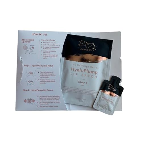 HyaluPlump Lips ? Innovative Two-Step Lip Care System Featuring 800 Self-Dissolving Microneedles made from Sodium Hyaluronate, Niacinamide, and Peptides for Hydrated, Plump Lips