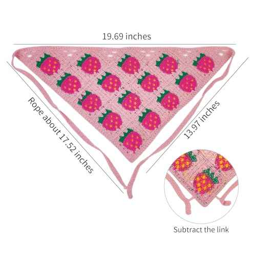 Crochet Hair Bandana,Triangle Head Scarf,Knitted Headband,Lace Bandana for Women,Crochet Bandana Kit