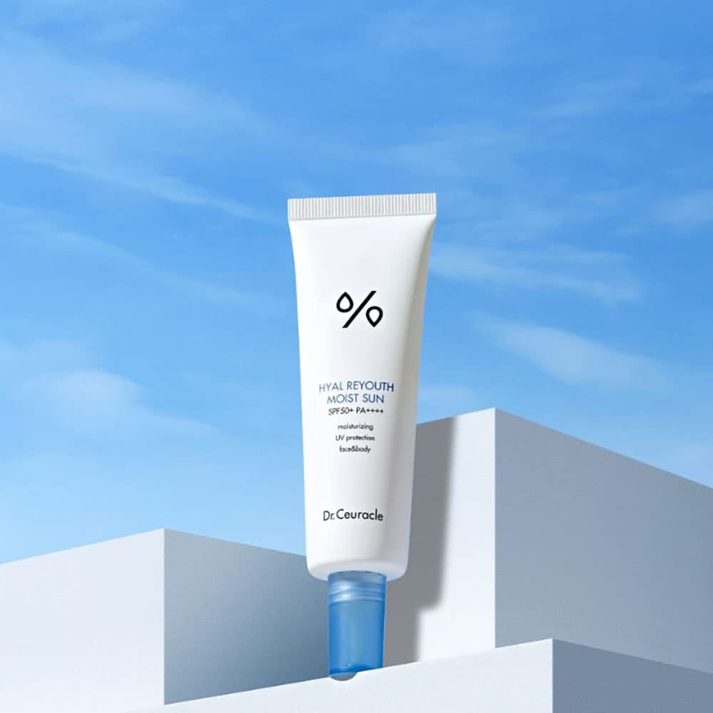 Dr.Ceuracle Hyal Reyouth Moist Sun - Essence-Like Sunscreen for Skin Concerns | Non-Sticky Formula