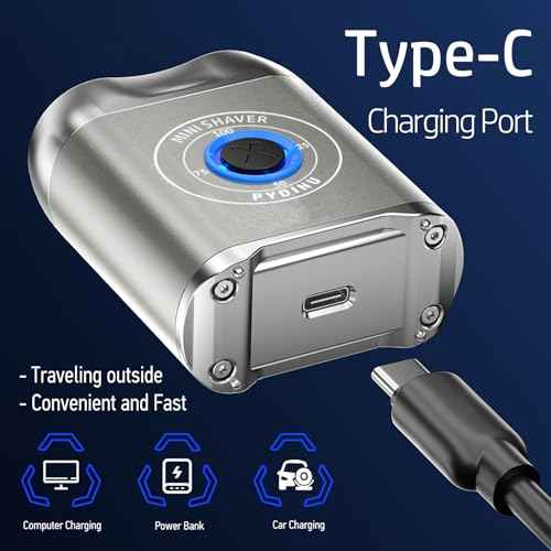Mini Electric Shaver, 2025 New Upgrade Pocket Dual-Head Electric Shaver, Travel Portable Beard Trimmer for Men, Waterproof Mini Razor, USB C Rechargeable (Silver)