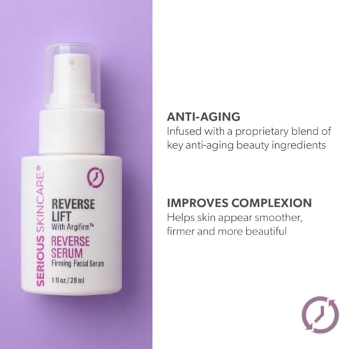 Reverse Lift Firming Facial Serum, Visibly Firm, Tone & Tighten Skin, Hydrating Anti-Aging Peptides, Reduce Wrinkles, Sagging Face and Neck, Serious Skincare, 1 oz