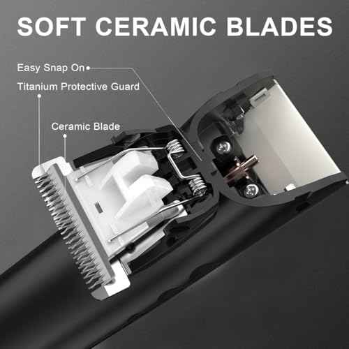 Manscape Trimmer for Men - Body Hair Trimmer for Pubic, Groin & Balls, Ceramic Blade No Nicks, Cordless Electric Razor with USB-C Charging, Rechargeable Groomer Gift for Him