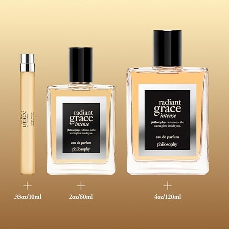 philosophy radiant grace intense eau de parfum- ambery floral women's perfume - with notes of raspberry, jasmine & vanilla - luxury perfume for women - long lasting fragrance
