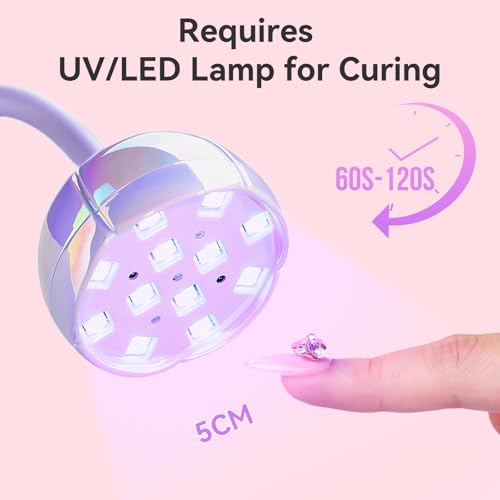 Makartt Nail Rhinestone Glue - 30ML Super Strong Adhesive Gel Nail Glue for Decorations Charms 3D Gel Nail Art Gems Jewel Diamonds for Salon & DIY Manicure, UV/LED Cured Need Beauty Gifts