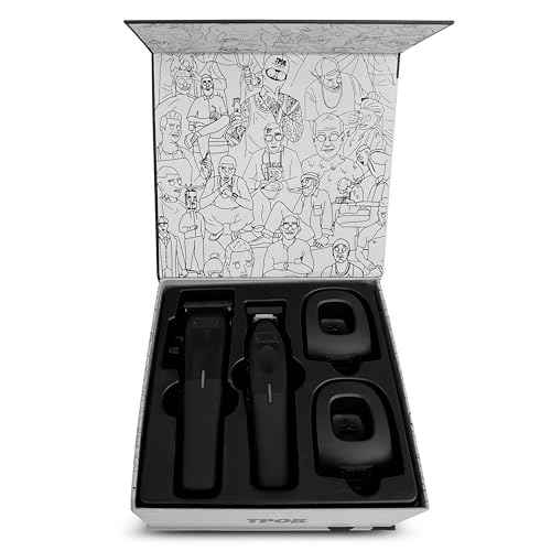 TPOB Play Barber Hair Clipper and Trimmer for Men 7500 RPM with Rubber Grips (Blackout 2 Set)