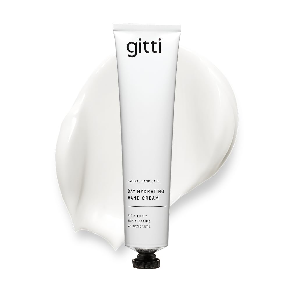 gitti Day Hydrating Cream I Natural Hand Care, Non-Toxic, 98% Natural Origin, Cruelty-Free, Vegan, Botanical Retinol Alternative, Hydrates Skin, Anti-Pollution Effect, Citrusy-woody Scent (2.53 fl oz)
