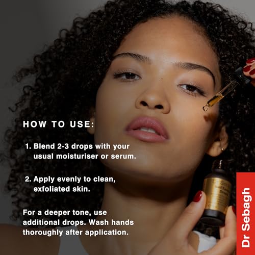 Dr Sebagh Self-Tanning Drops (0.68 fl oz) - Customizable Self Tanner Drops for Face - Streak-Free, Scent-Free Face Tan Drops - Natural Golden Glow Sunless Tanning Drops for Radiant Skin