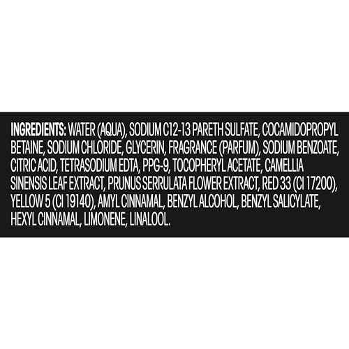 Suave Moisturizing Body Wash, with Wild Cherry Blossom and Vitamin E Extract, No Parabens, No Phtahaltes, 18 Oz Pack of 6