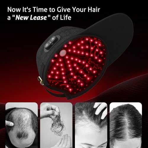 Laser Cap, Laser Red Light Therapy for Hair Growth System, Hair Thinning & Alopecia Treatment for Men & Women, Laser Cap for Hair Regrowth Stimulates Denser Fuller Hair