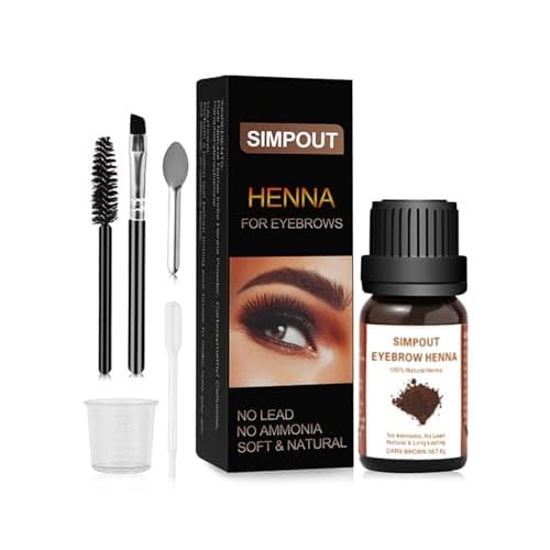 Purely Natural Henna Hair Powder 6 grams, Professional Henna-Hair Spot Color Kit, DIY Henna Hair Kit at Home and Salon, Easy to Use(Dark Brown02)