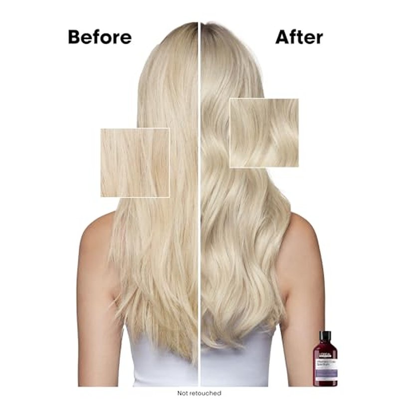 L'Or?al Professionnel Paris Vitamino Color Spectrum Purple Shampoo - Neutralizes Yellow Tones, Enhances Shine & Vibrancy, Maintains Day 1 Hair Color, Hydrates & Strengthens Blonde Hair