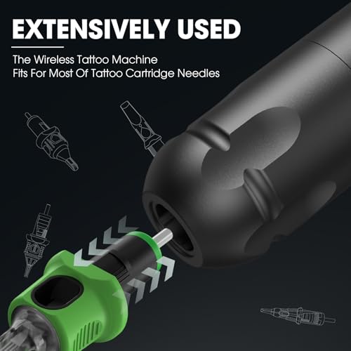 INKin Wireless Tattoo Machine for Beginners, Tattoo Gun with 3.5mm Stroke Length, Ultra-One Tattoo Pen Machine with 1600mAh Battery And LED Digital Display for Starters Play & Learn