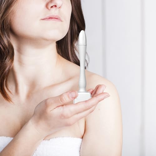 Titanium Microneedles Derma Roller - Stamp Alternative -Microneedle Micro Needle Skin Care Tool - Microneedling Roller for Men and Women (White)