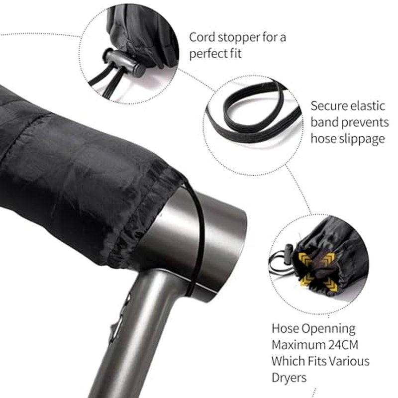 Hooded Hair Dryer Bonnet,Upgraded Dual-Tubes Even Heat Blow&Speed up Thick or Curly Hair Drying, Deep Conditioning at Home,Portable&Universal Diffuser Attachment Cap(Size L)