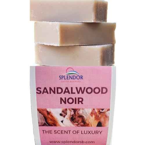 Sandalwood Noir Bar Soap- Natural Bar Soap for Face and Body, Unisex Scent, Handmade, Vegan, Natural, Cold Process Soap.