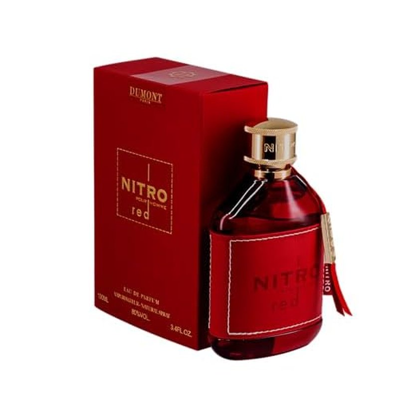 Dumont Nitro Eau de Parfum Set, Intense, Red, White, 3.45 fl oz Each, 3-Piece