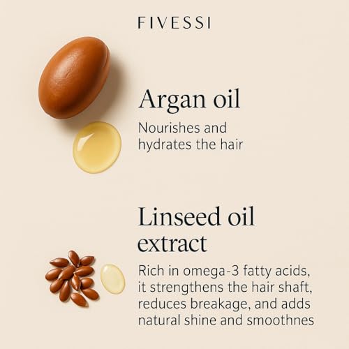 Lolipop Revitalizing Argan Hair Oil Serum: Hydrating Formula to Smooth Frizz and Boost Shine, Infused with Argan Oil and Linseed Extract - Suitable For All Hair Types 50ml