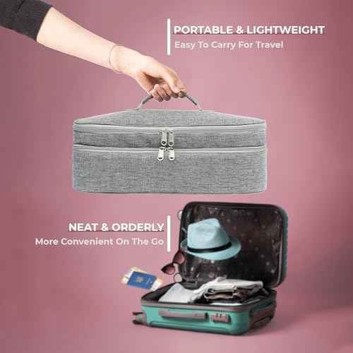 Hair Tools Travel Bag Compatible With Shark Flex Style Attachment, Shark Airwrap Flexstyle, Dyson Airwrap | Travel Case For Sharkflex Styler | (Grey)