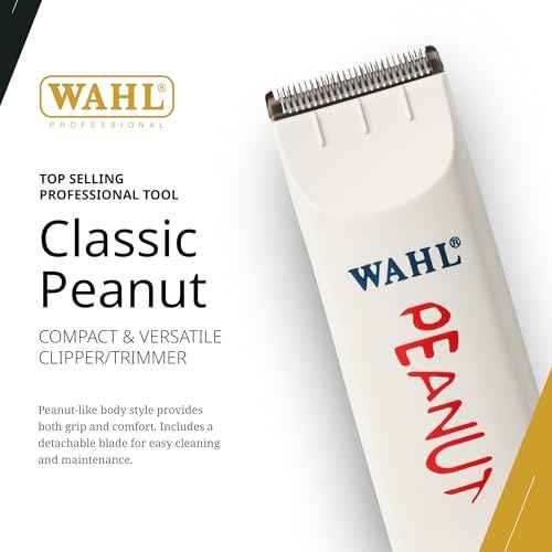 Wahl Professional Peanut Trimmer Corded Lightweight Powerful Rotary Motor Includes 4 Trimming Guides Accessories