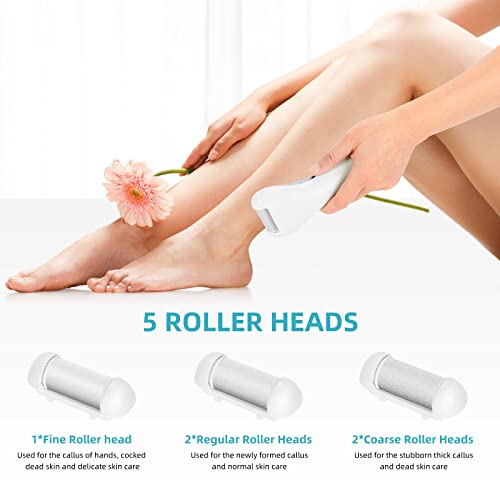 Callus Remover for Feet, Nicebirdie Electric Foot File Callus Removers Rechargeable Waterproof Pedicure Tools Foot Scrubber Shaver Feet Care Tool for Cracked Heels Dead Skin £¨Green£©