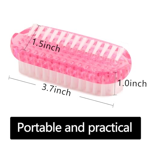 Nail Brush for Cleaning Fingernails Two Sided Hand Fingernail Scrub Brush Soft Stiff Bristles Nails Toes Scrubber for Men Women Kids,4 PCS