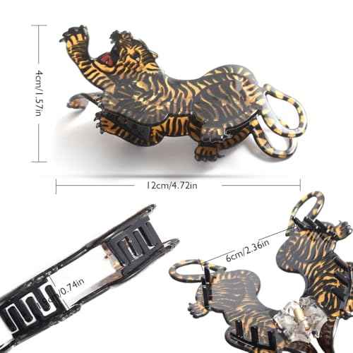 Tiger Claw Clip - Cute Funny Animal Hair Claw Clip for Girls - Farm Country Hair Accessories Gift - Small Claw Barrettes