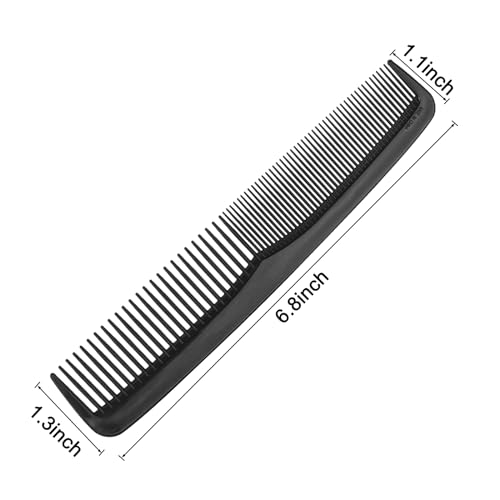 Combs in Bulk Individually Wrapped, 300 Pack Black Plastic Double Tooth Hair Pocket Comb for Homeless, Charity, Care Pack