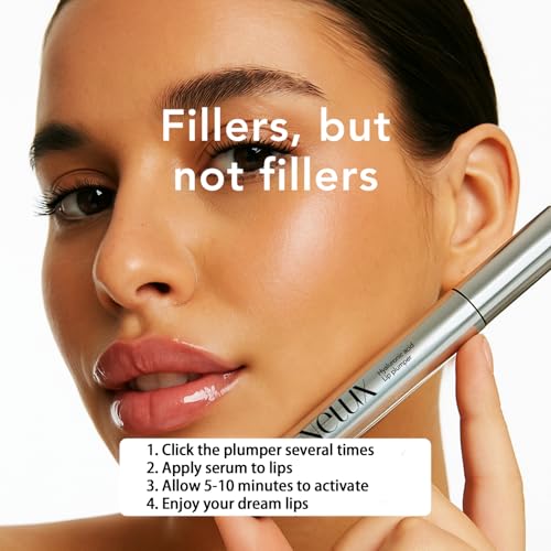 Lip Plumper, Nelux Hyaluronic Acid Lip Plumper, Instant Hydration While Visibly Boosting Fullness and Smoothness, Natural Lip Plumpers Without Sticky Glosses and Painful Tingles (1PCS)