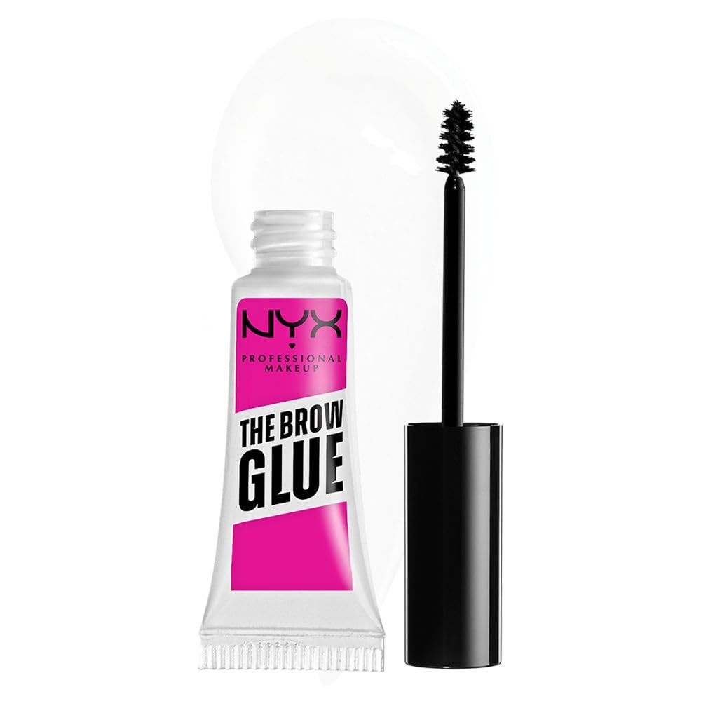 NYX PROFESSIONAL MAKEUP Micro Brow Pencil and Brow Glue Bundle - Chocolate and Clear