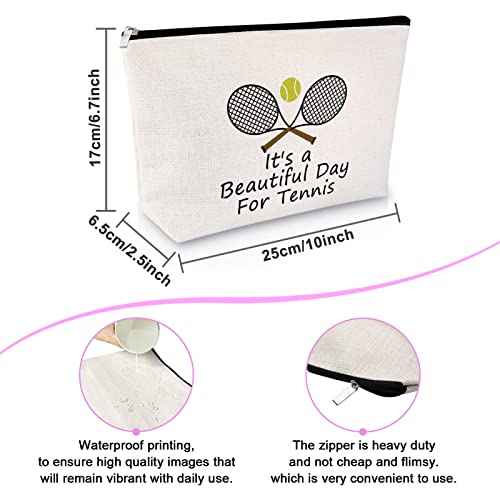 Tennis Lovers Gifts Makeup Bag Inspirational Gifts for Tennis Girl Player Cosmetic Bag Team Presents for Her Funny Birthday Christmas Graduation Presents for Daughter Niece Travel Cosmetic Pouch