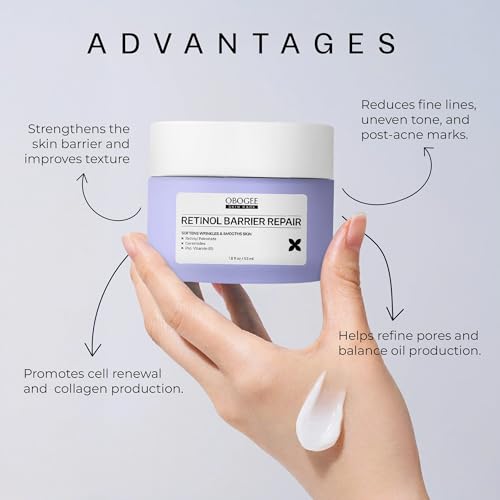 Vitamin A (Retinoids) Lightweight Face Cream for Anti-Aging, Reduce Wrinkles, Prevents Acne Breakouts, and Hyperpigmentation 1.8 OZ