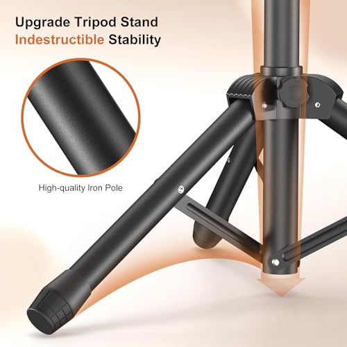 Wig Stand Tripod, 50 Inch Adjustable Mannequin Head Stand, Wig Head Stand for Cosmetology, Hairdressing Training - Includes T-Pins, Comb, Hair Clips & Carrying Bag (Head Not Included)