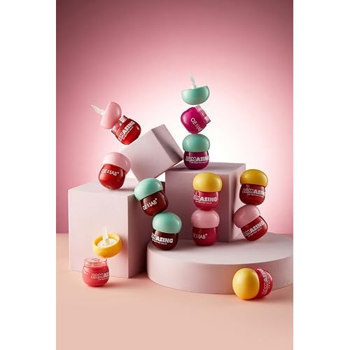 Jamazing Lip Butter Balm Guava Jam by Oz Lab High Shine Tinted Lip Balm Moisturizing Non Sticky Vegan Cruelty Free Hydrating Lip Gloss for Dry Lips Travel Friendly, 0.19 OZ/ 5.5G£¬Pack of 1