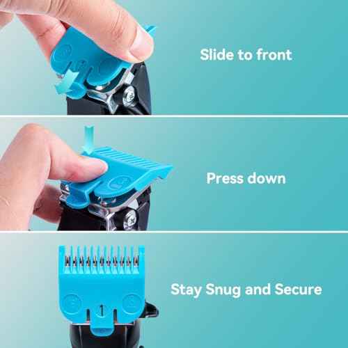 Clipper Guards Set Compatible with Most Wahl Clippers, Clipper Guides Replacement - Guard Number: #1/2, #1 and #1 1/2 (Length: 1/16 inch, 1/8 inch and 3/16 inch)