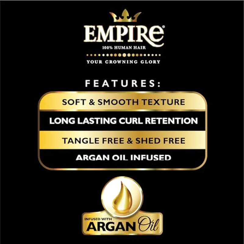 Sensationnel Empire multi weave hair - wet and wavy tropical curl human hair 3 bundle layered lengths (14 16 18 inch, 1B OFFBLACK)