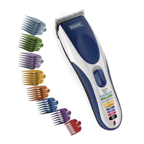 Wahl Color Pro Cordless Rechargeable Hair Clipper & Trimmer ? Easy Color-Coded Guide Combs - for Men, Women, & Children ? Model 9649P