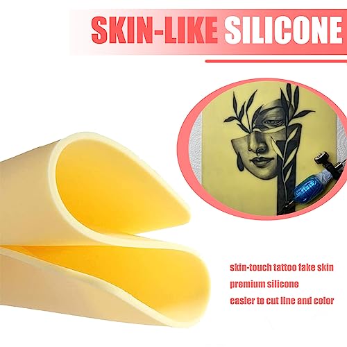 3MM Tattoo Skin Practice - SOTICA 6PCS 3MM Fake Skin 12x8" Thick Tattoo Practice Skins Soft Silicone Tattoo Fake Skin 3mm Tattoo Practice Skin for Tattooing Piel Sint?tica Para Tatuar Tattoo Supplies