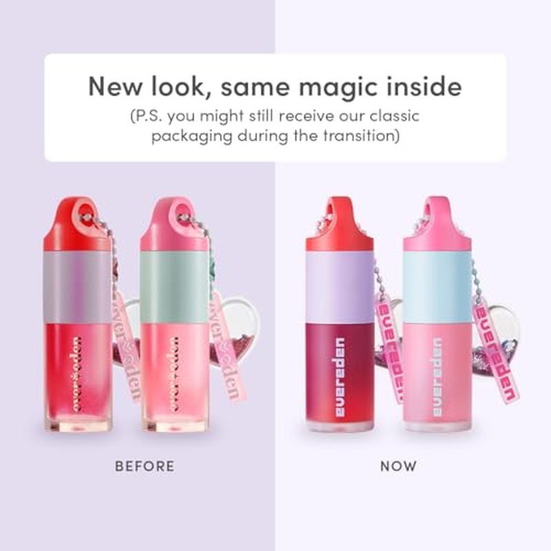Evereden Kids Tinted Non Toxic Lip Gloss Kit: Ruby Red & Sakura Pink - Non Toxic Makeup Kit for Girls - Vegan Makeup for Kids - Hydrating Lip Gloss with Cherry, Peach, & Cranberry Oils