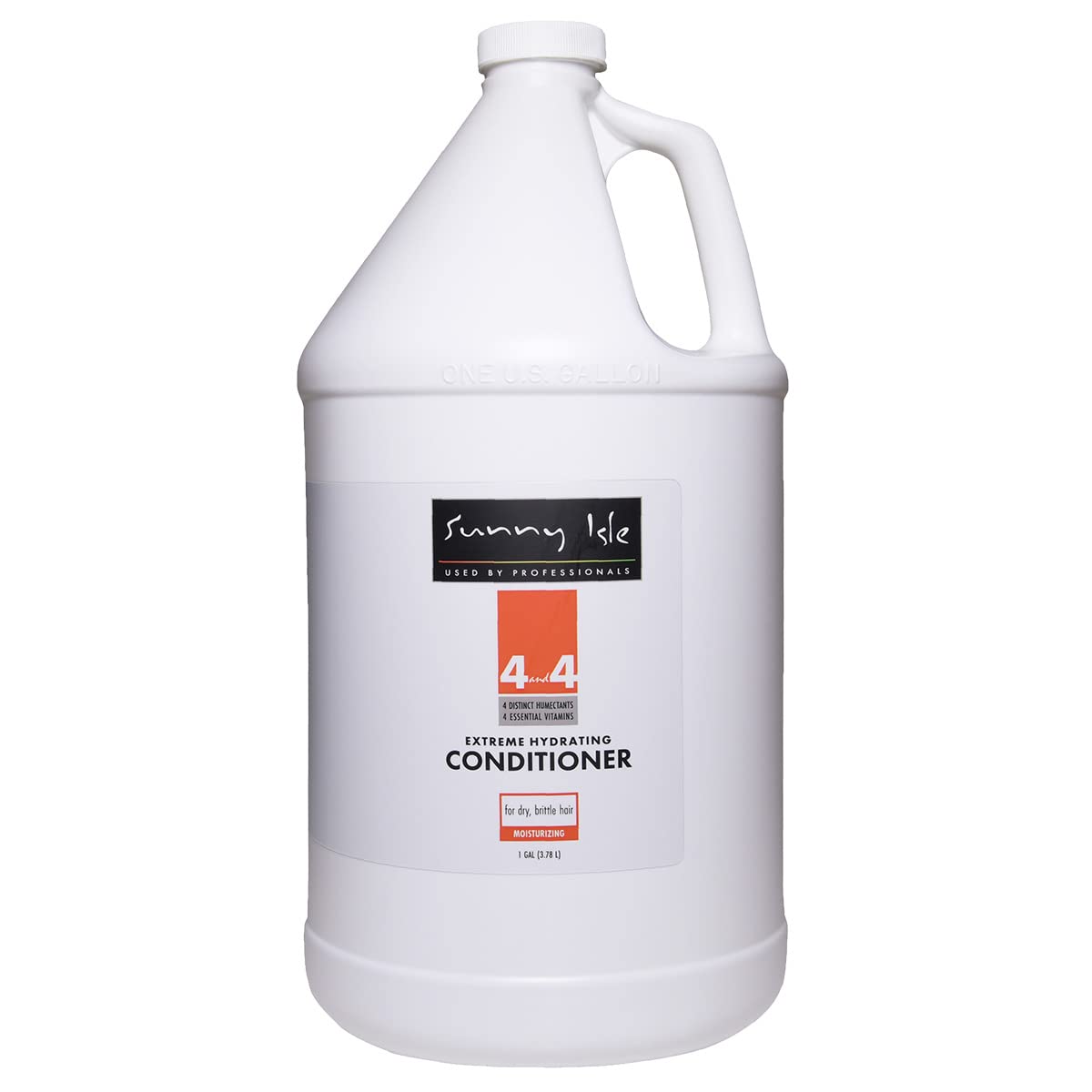 Sunny Isle 4AND4 Conditioner 1 Gallon - Professional Grade, Paraben & Sulfate Free, 4 Humectants & Vitamins