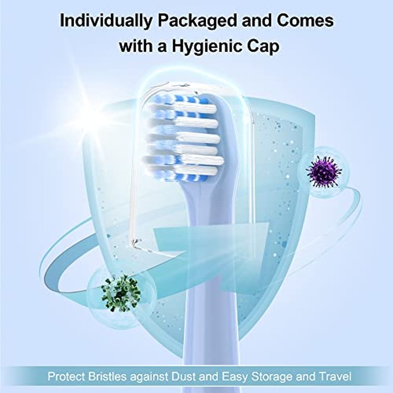 Replacement Toothbrush Heads 10 Pack Compatible with Colgate Hum Connected Smart Battery Electric Toothbrush Head,5 Blue+5 Green