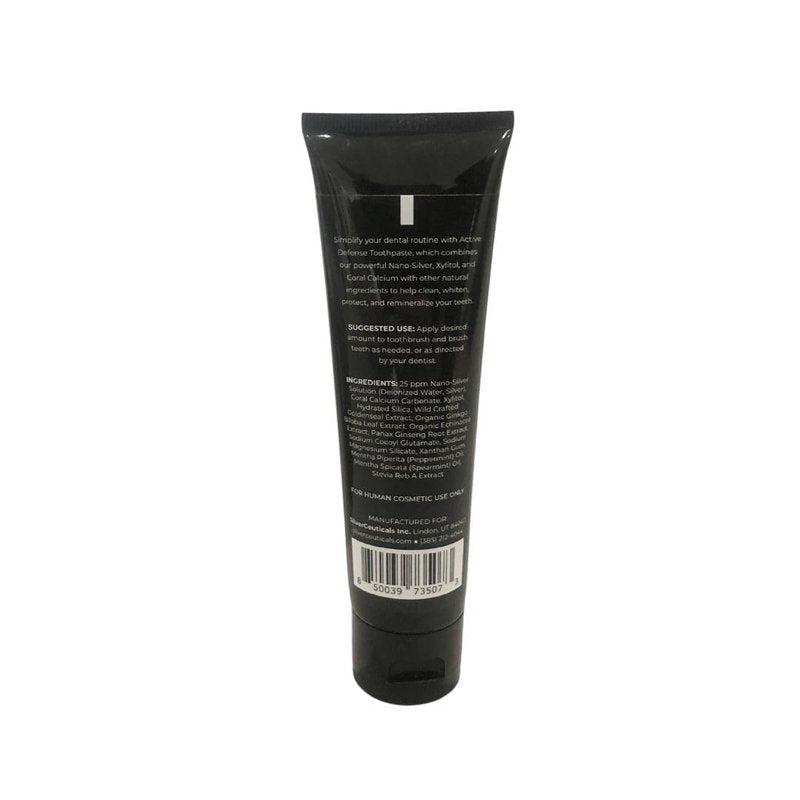 Natural Colloidal Silver Toothpaste - Refresh Mint - Ages 5+ - Cleans Fortifies & Whitens - SLS & Fluoride Free - Supports Gums & Teeth - Bad Breath - Coral Calcium & Xylitol - 3.4oz - Pack of 2