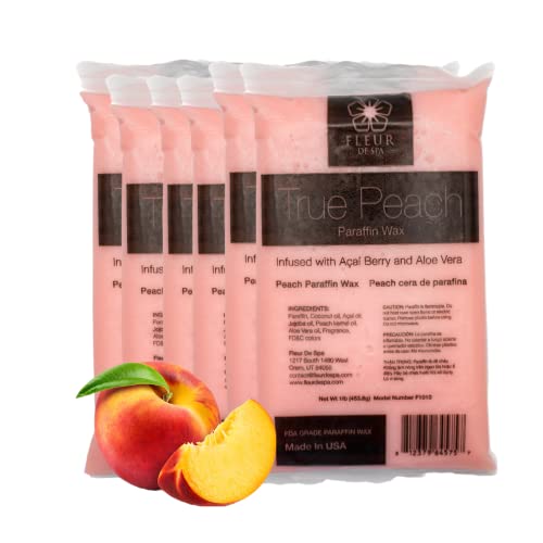 Paraffin Wax Refills 6lb by FLEUR DE SPA ? Made in USA ? Infused with Coconut & Jojoba Oils ? Moisturizing, Hydrating & Soothing for Hands, Feet & Body ? Spa & Home Use