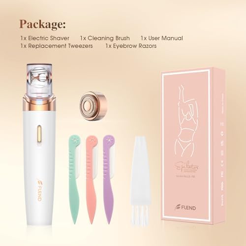 Epilator - 2 in 1 Rechargeable Women's Electric Shaver with LED Light | Hair Removal for Legs, Face, Bikini & Arms